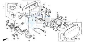 VF750CD drawing CARBURETOR SIDE COVER