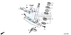 VT750C2BB Shadow E drawing STEERING STEM (VT750C2B/CS/C/CA)