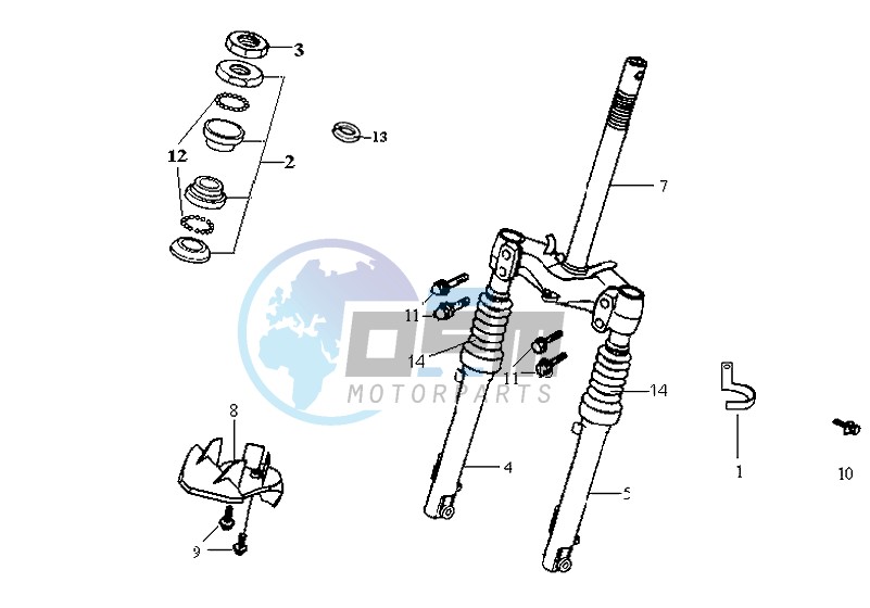 FRONT FORK/ STEERING HEAD BEARING