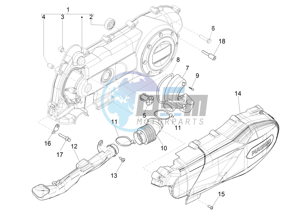 Crankcase cover - Crankcase cooling