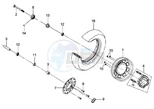 MIO - 50 cc drawing FRONT WHEEL