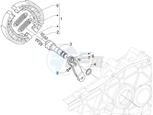 Fly 50 4t drawing Rear brake - Brake jaw