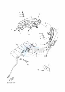 YP125RA XMAX 125 (BMJ1) drawing TAILLIGHT