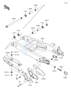 KX85 KX85CGF EU drawing Swingarm