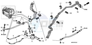 VT1300CXAC drawing BRAKE LINE (VT1300CXA)