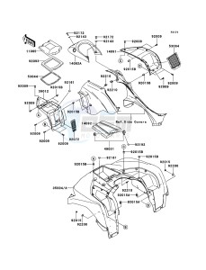 BRUTE FORCE 750 4x4i EPS KVF750GEF EU drawing Front Fender(s)