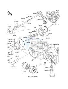 ZX 900 F [NINJA ZX-9R] (F1-F2) [NINJA ZX-9R] drawing OIL PUMP_OIL FILTER