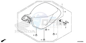 CB1300SA9 France - (F / ABS BCT CMF MME TWO TY2) drawing SEAT