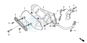 PES125R drawing EXHAUST MUFFLER