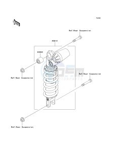 ZX 900 F [NINJA ZX-9R] (F1-F2) [NINJA ZX-9R] drawing SHOCK ABSORBER-- S- -