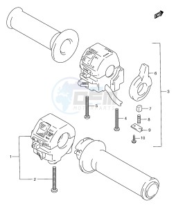 GSX750F (E2) drawing HANDLE SWITCH