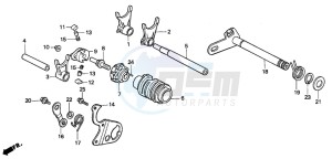 CR500R drawing GEARSHIFT DRUM