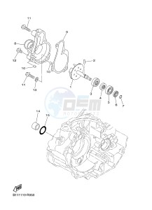 YZ450F (B111 B112 B113 B114) drawing WATER PUMP