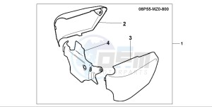 GL1500CT VALKYRIE drawing CHROME SIDE COVERS