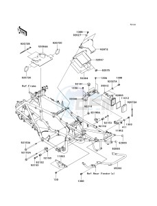 KSV 700 A [KFX 700] (A6F-A9F) A9F drawing FRAME FITTINGS