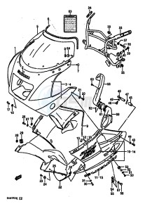 RGV250 1989 drawing COWLING