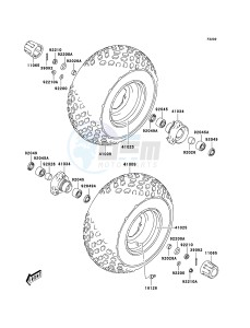 KFX50 KSF50A6F EU drawing Front Hub