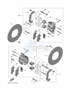 YXF850E YX85FPAN (BARK) drawing FRONT BRAKE CALIPER