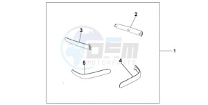 GL1800A France - (F / CMF) drawing CHROME SADDLEBAG