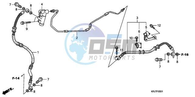 REAR BRAKE PIPE (FES125)(FES150)