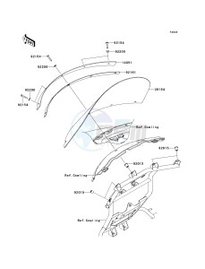 VN 1700 A [VULCAN 1700 VOYAGER] (9FA) A9FA drawing WINDSHIELD