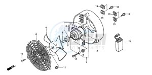 TRX350TM FOURTRAX 350 drawing COOLING FAN KIT (TRX350TM-A,2A)