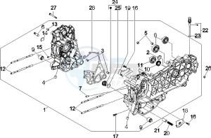 GTS 250 USA drawing Crankcase