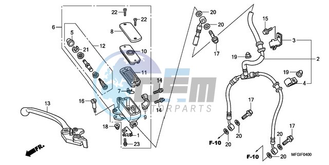 FR. BRAKE MASTER CYLINDER (CB600F/F3)