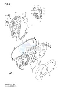 UH200 BURGMAN EU drawing CRANKCASE COVER