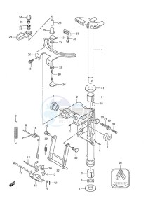 DF 9.9A drawing Swivel Bracket - Non-Remote Control