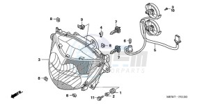 NT700VAA Europe Direct - (ED / ABS) drawing HEADLIGHT