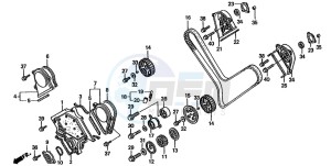 ST1100 drawing FRONT COVER/TIMING BELT