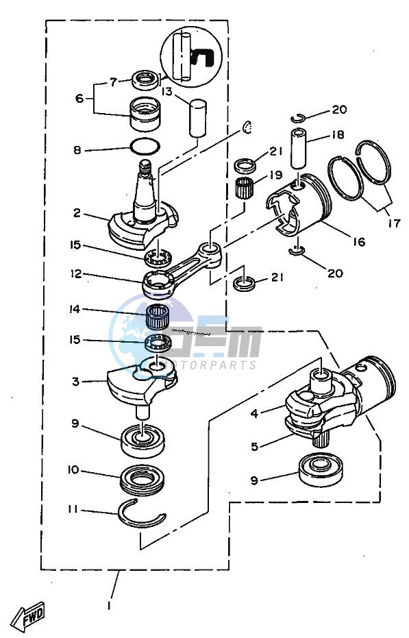 CRANKSHAFT--PISTON