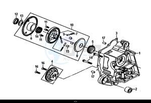 SYMPHONY ST 50 (XB05W4-EU) (E4) (L7-M0) drawing R CRANK CASE-OIL PUMP ASSY