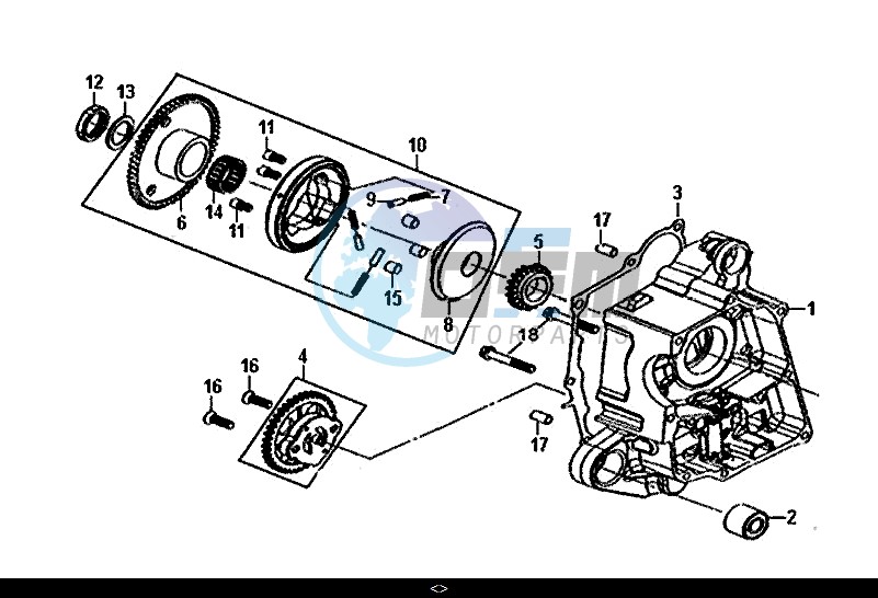 R CRANK CASE-OIL PUMP ASSY