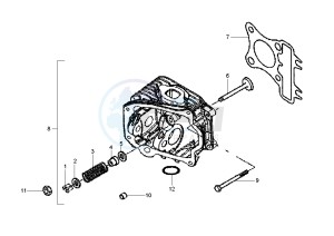 Fly 4T 50 drawing Cilinder head