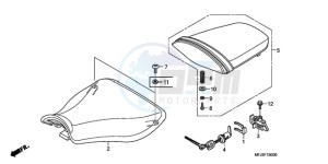 CBR600RR9 France - (F / CMF SPC) drawing SEAT