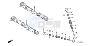 CBF1000A Europe Direct - (ED) drawing CAMSHAFT/VALVE