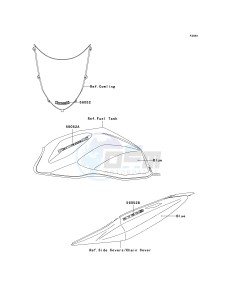 ZR 750 K [Z750S] (K1) K1 drawing DECALS-- BLUE- -