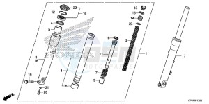 SH300D SH300i UK - (E) drawing FRONT FORK