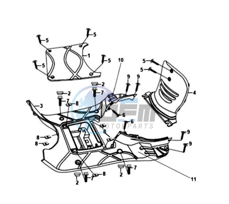 FOOTREST / FRAME COWLING