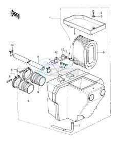 KZ 400 C (C1) drawing AIR CLEANER