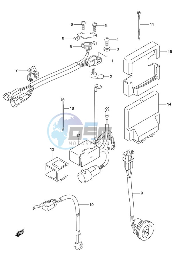 PTT Switch/Engine Control Unit