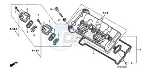 CB600F3A France - (F / CMF ST) drawing CYLINDER HEAD COVER