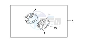 CBF1000T9 F / ABS CMF drawing 33 LITRE PANNIER SET PEARL NIGHTSTAR BLACK