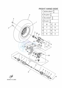 YXZ1000E YXZ1000R (B5J7) drawing FRONT WHEEL 2