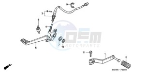 VFR800A9 ED / ABS MME TWO drawing PEDAL