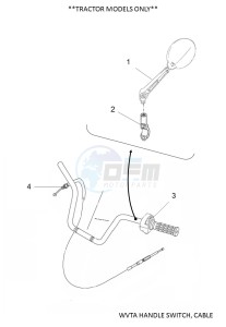 YFM700FWBD YFM7NKPXK (B5KD) drawing WVTA HANDLE SWITCH, CABLE