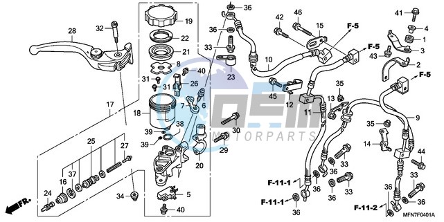 FR. BRAKE MASTER CYLINDER (CB1000RA)