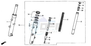 NSS250 JAZZ drawing FRONT FORK